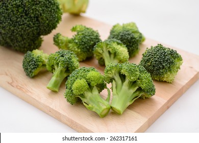 fresh vegetable,Fresh broccoli On a white background