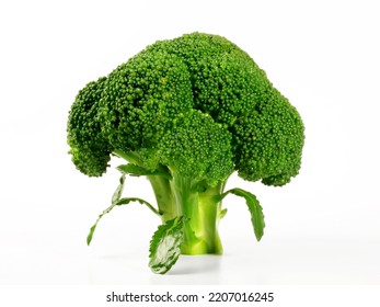 Fresh Vegetables - Cooked Broccoli On White Background Isolated