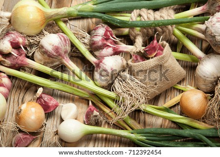 Similar – Foto Bild Natürliche Knoblauch auf Holzuntergrund