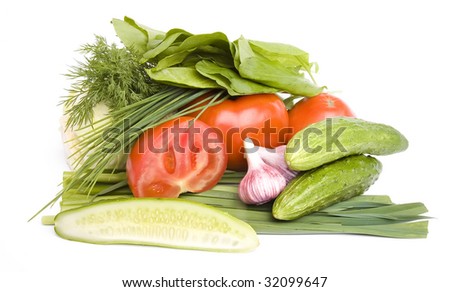 Similar – Ecological bag with vegetables on blue background