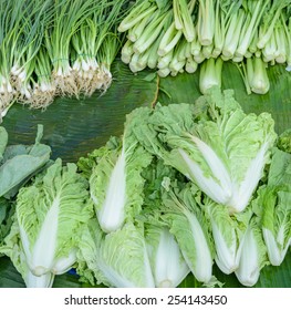 Fresh Vegetables On Street Market In Thailand