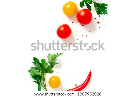 Similar – Image, Stock Photo red tomatoes on a black board