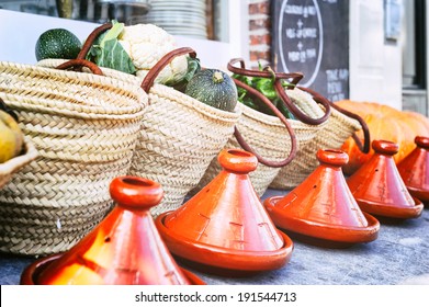 الطبخ المغربي الطحين المغربي Fresh-vegetables-wicker-baskets-traditional-260nw-191544713