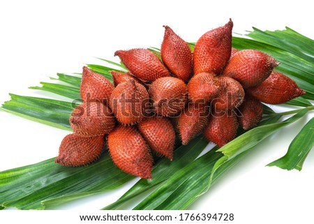 Fresh Waive fruit with leaf isolated on white background, Waive tropical fruit isolated on a white