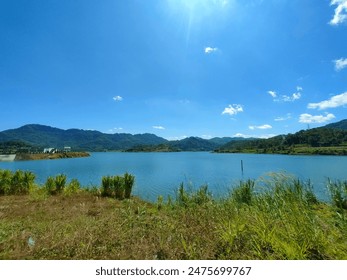 fresh water, clear sky a perfect blue view at pidekso lake - Powered by Shutterstock