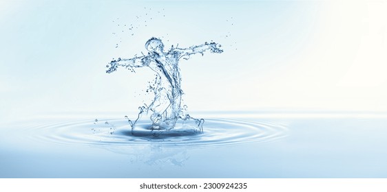 Fresh water shaped freshness human