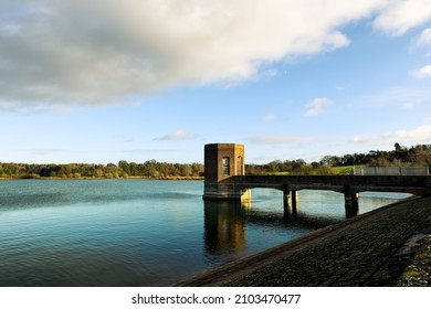 Fresh Water Supply In A Uk Resevior Collecting Clean Water To Service Local Towns