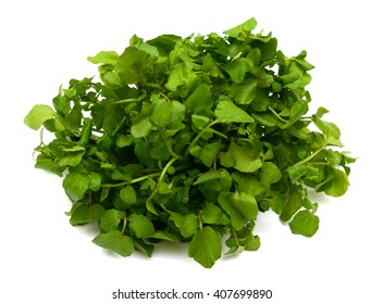 Fresh Watercress Leaves Isolated On White Stock Photo 407699890 ...