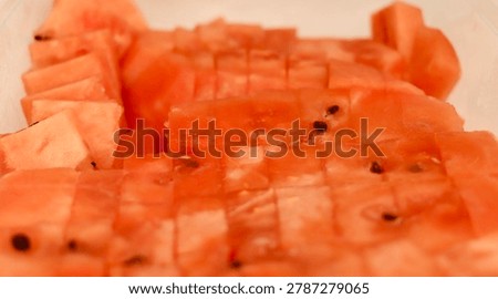 Fresh Watermelon Cubes Background Texture