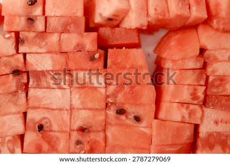 Fresh Watermelon Cubes Background Texture