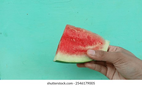 fresh watermelon fruit on isolated green background - Powered by Shutterstock