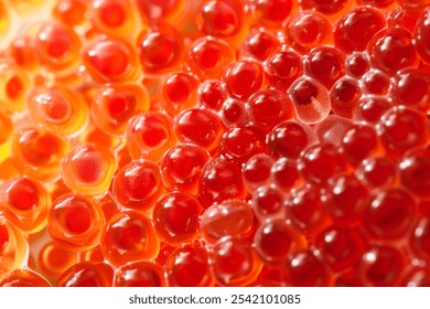  Fresh and wet natural red caviar close up. Image illustrated food for advertisement - Powered by Shutterstock