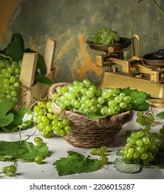 Fresh White Grape Harvest Photo  