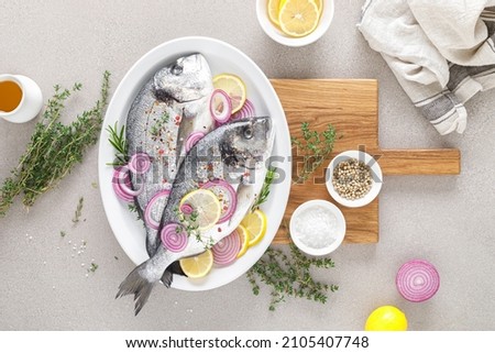 Similar – Rosa Dorado Fish in baking tin