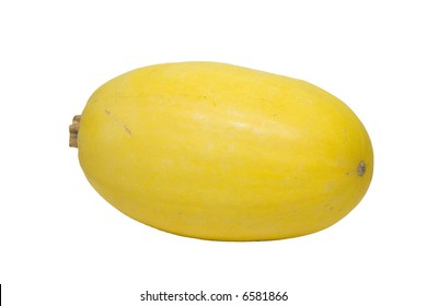 A Fresh Whole Spaghetti Squash Isolated On White