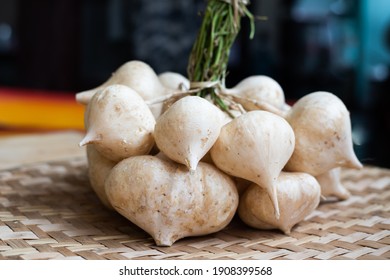 Fresh Yam Bean Or Jicama.