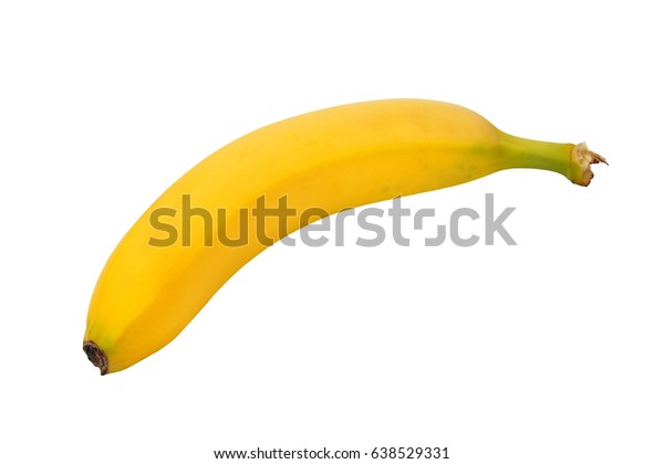 Fresh Yellow Banana Isolated On White Stock Photo 638529331 Shutterstock