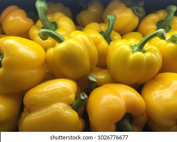 Fresh Yellow Capsicum Close Up