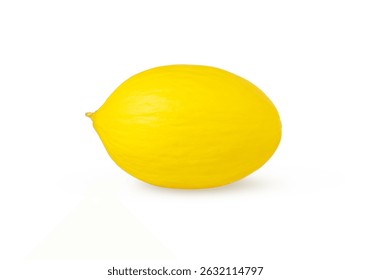 Fresh yellow honey melon isolated on white background with clipping path.
