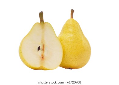 fresh yellow pear, isolated on white - Shutterstock ID 76720708