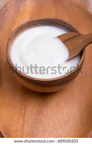 Similar – Griechischer Joghurt auf Holztisch