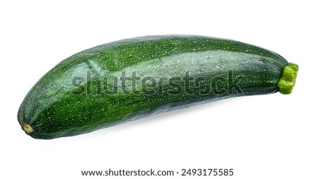 fresh zucchini isolated on white background. zucchini clipping path
