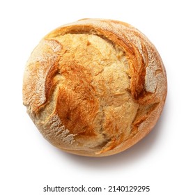 freshly baked artisan bread isolated on white background, top view - Powered by Shutterstock