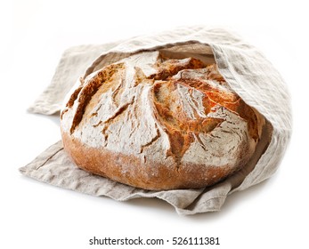 freshly baked bread isolated on white background - Shutterstock ID 526111381
