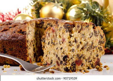 Freshly Baked Christmas Fruit Cake