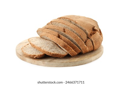 Freshly baked cut sourdough bread isolated on white - Powered by Shutterstock