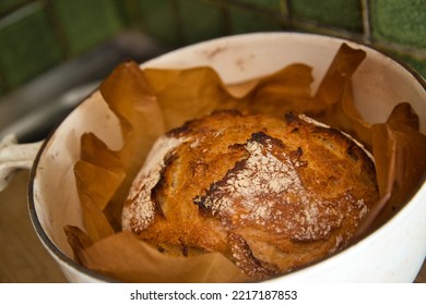 A Freshly Baked Dutch Oven Bread