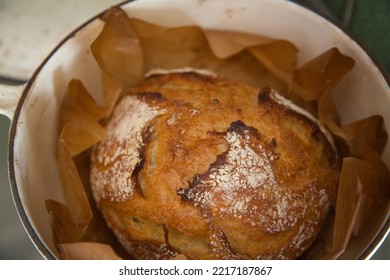 A Freshly Baked Dutch Oven Bread