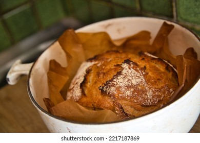 A Freshly Baked Dutch Oven Bread