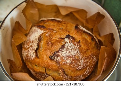 A Freshly Baked Dutch Oven Bread