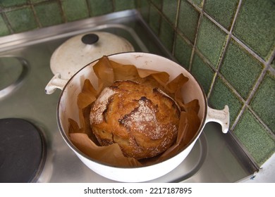 A Freshly Baked Dutch Oven Bread