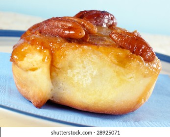 Freshly Baked Gooey Pecan Sticky Bun.