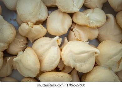 Freshly Baked Meringue In A Cookie Tin