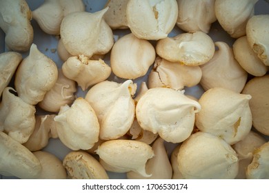 Freshly Baked Meringue In A Cookie Tin