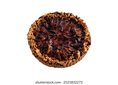 Freshly Baked Plum Pie, Delicious Plum Tart over White Isolated Background - Powered by Shutterstock