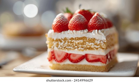 freshly baked strawberry shortcake pastry - Powered by Shutterstock