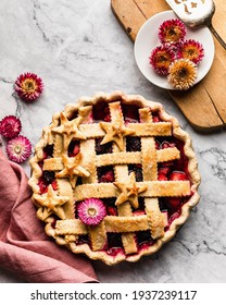 Freshly Baked Triple Berry Pie 