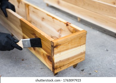 Freshly Cut Cedar Wood Flower Garden Planter Boxes