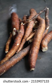 Freshly Harvested Tapioca Plant From The Farm