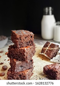 Freshly Homemade Callebaut Fudgy Brownies. 