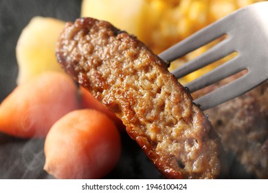 Freshly Made Juicy Hamburger Steak