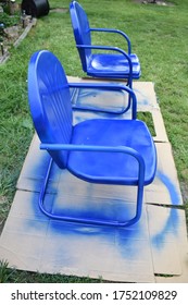 Freshly Painted Metal Lawn Chairs