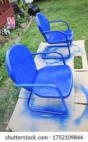 Freshly Painted Metal Lawn Chairs