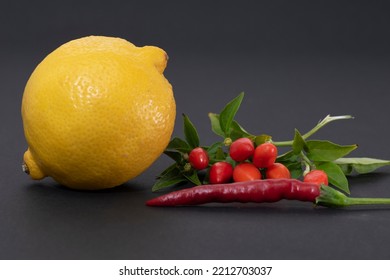 Freshly Plucked Red Chili Pepper Flakes Selective Focus