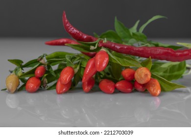 Freshly Plucked Red Chili Pepper Flakes Selective Focus