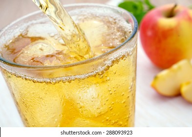 Freshly Poured Apple Juice Spritzer